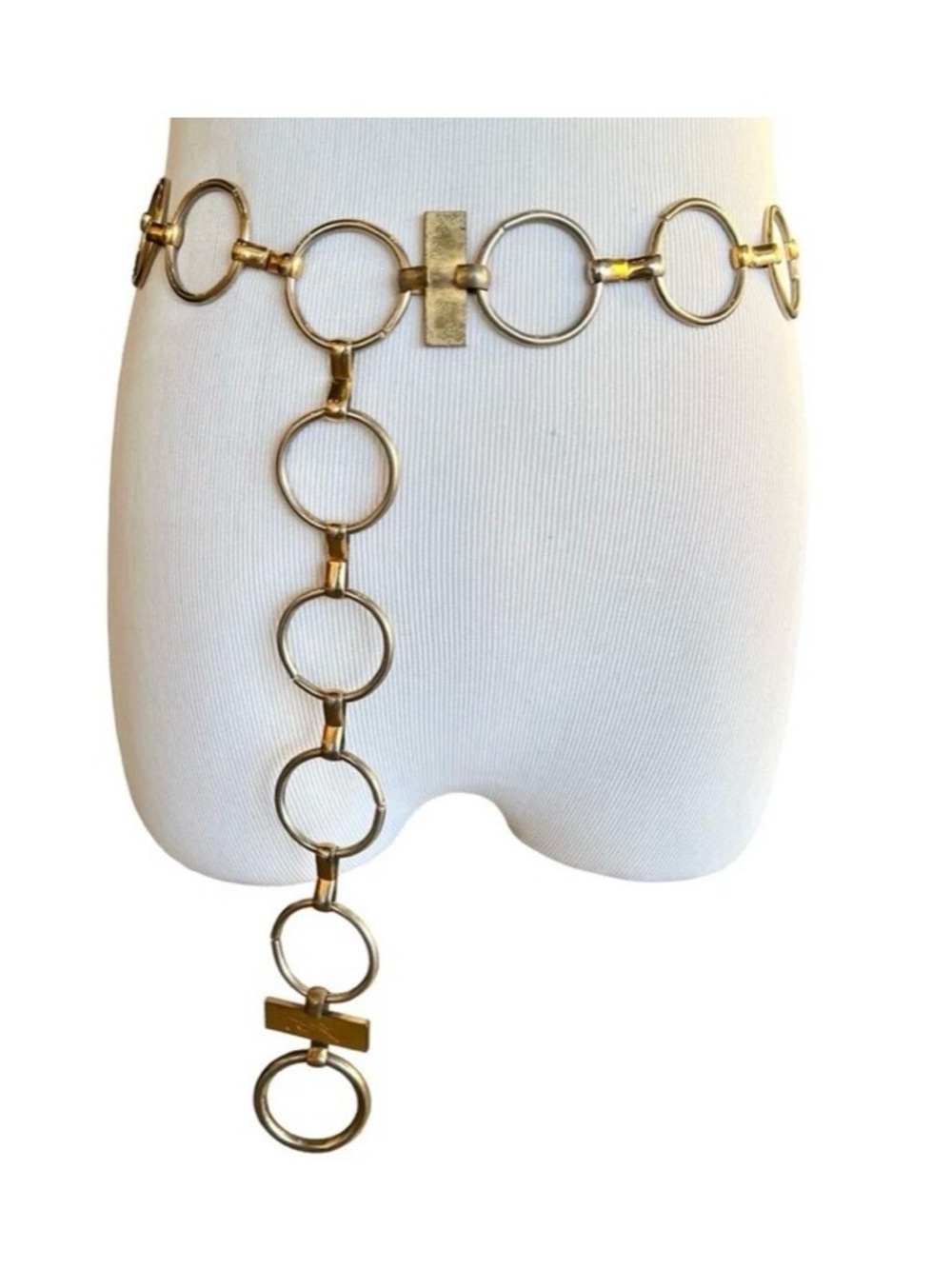 Yves Saint Laurent Vintage Gold Circle Belt